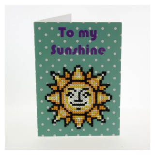 diamond painting - wenskaart - zon