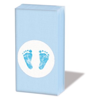 10 Papieren Zakdoeken - Baby Steps Boy - 1 pakje - Ambiente