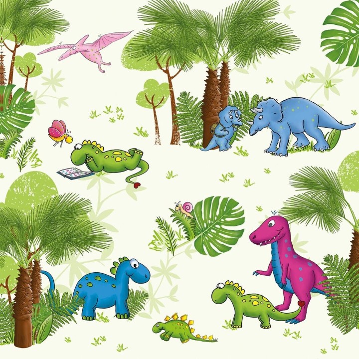 1 Pakje papieren lunch servetten - Dinos - PPD