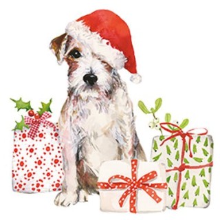 1 Pack paper lunch napkins - Christmas Pup - PPD