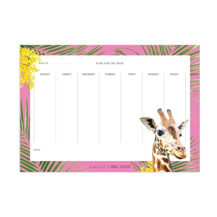 A4 - Weekly Planner - Notepad - Giraffe | Geschenkenlaantje