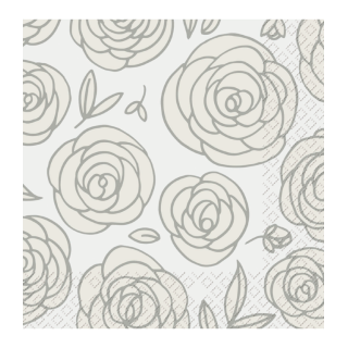 1 Pakje papieren lunch servetten - Giuseppa White / Rozen - Stewo