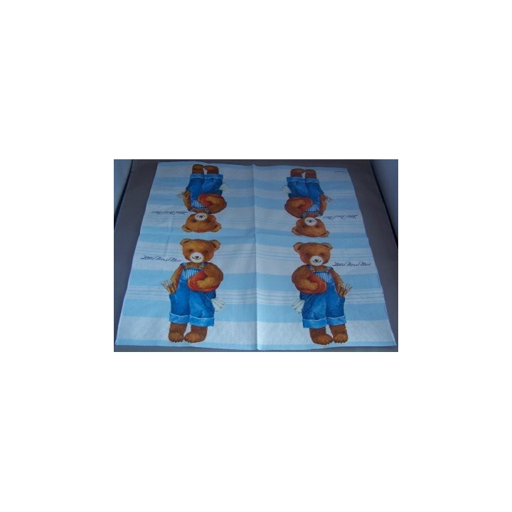 1 Pakje papieren lunch servetten - Little Bear Blue - Ambiente