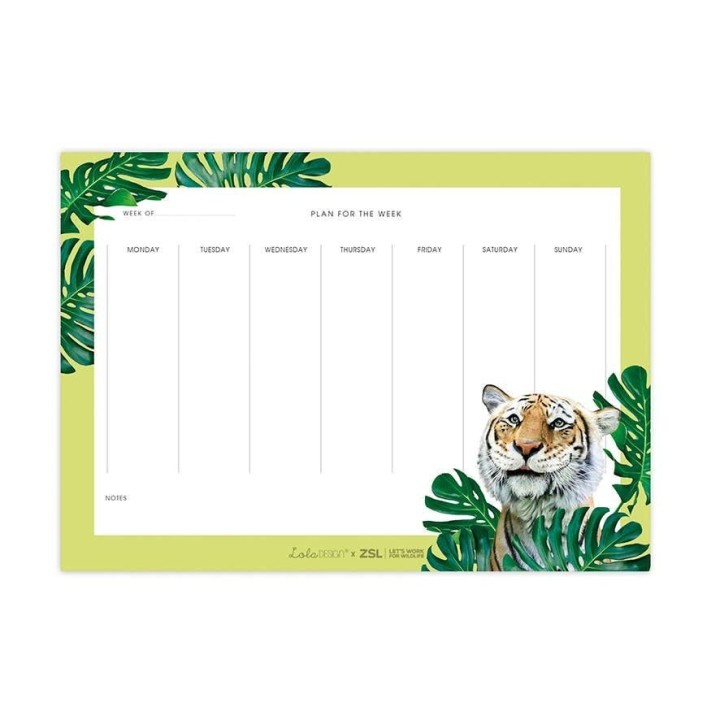 A4 - Weekly Planner - Notepad - Tiger