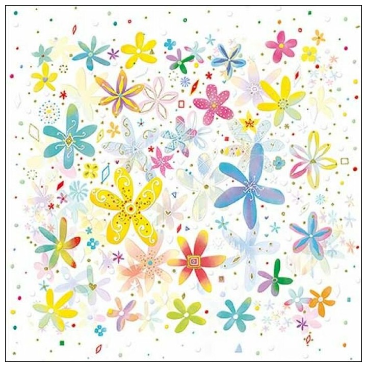 1 Pakje papieren lunch servetten - Fancy Flowers - Ambiente