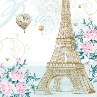 1 Pakje papieren lunch servetten - Toujours Paris - Ambiente
