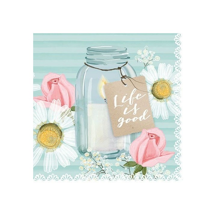 1 Pakje papieren lunch servetten - Life Is Good - Ambiente