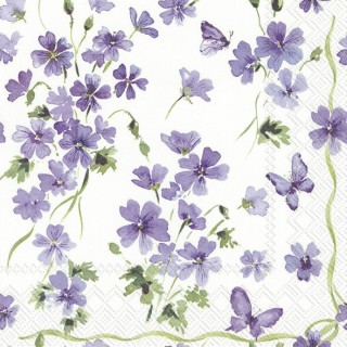 1 Pack paper lunch napkins - Purple Spring - IHR