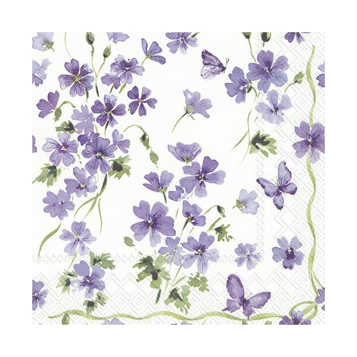 1 Pack paper lunch napkins - Purple Spring - IHR
