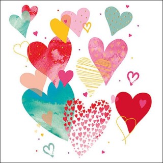 1 Pakje papieren lunch servetten - With Love White - Ambiente