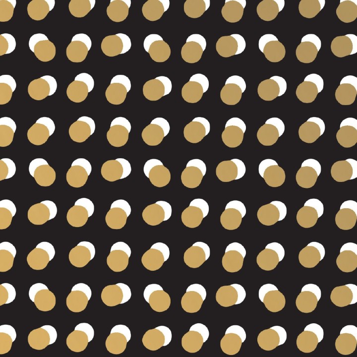 Cadeaupapier - Dots zwart/goud - Kaftpapier | Geschenkenlaantje