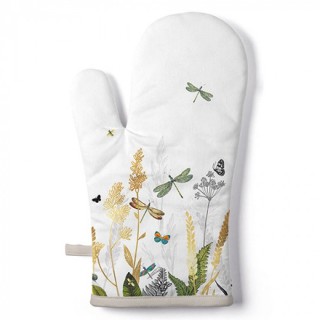 Oven Mitt - Ornamental flowers white - Ambiente