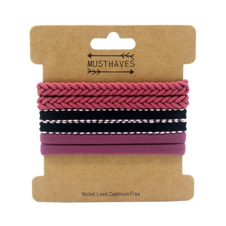 6 Hair Ties - Set Purple | Geschenkenlaantje