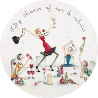 Handbag mirror - Fifty Shades of Red & White