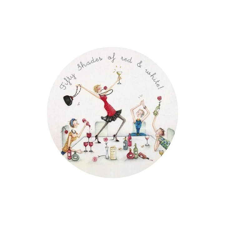 Handbag mirror - Fifty Shades of Red & White