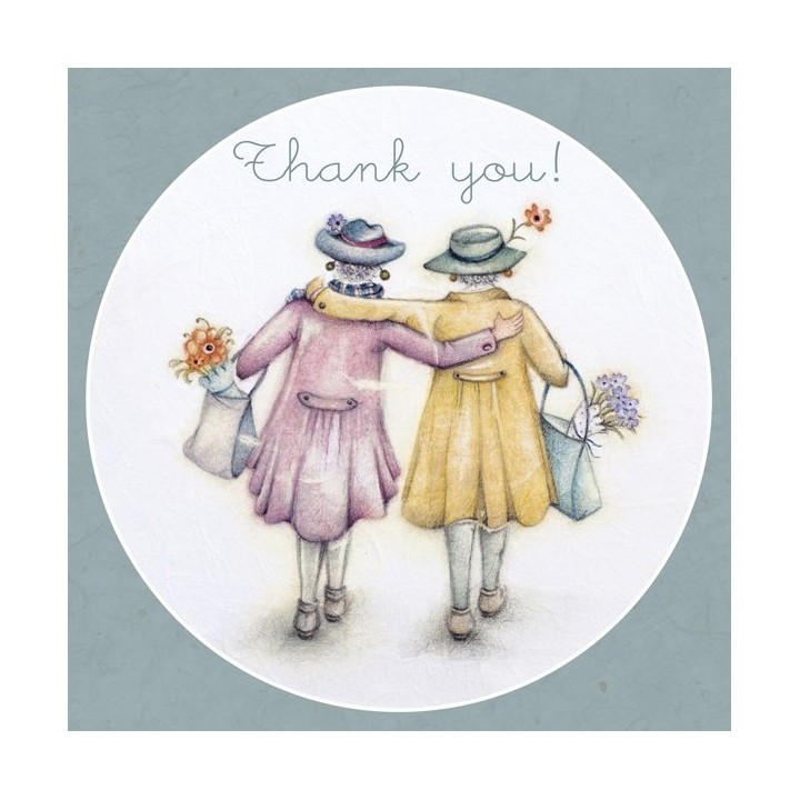 Set of 8 greeting cards - Thank You - Friends are Therapists -  Berni Parker