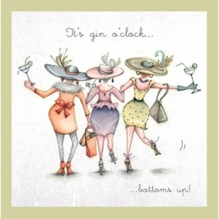 Set of 8 greeting cards - It's Gin O Clock -  Berni Parker