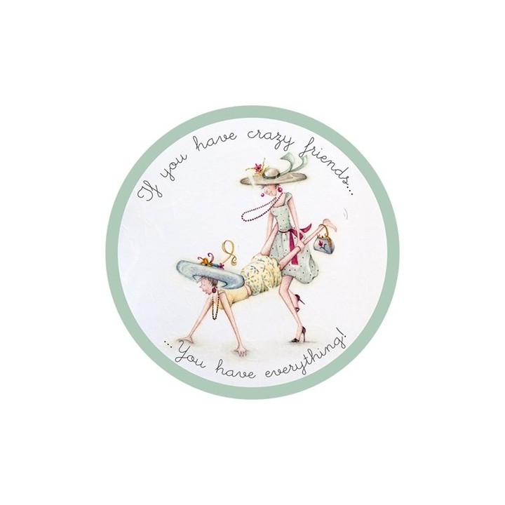 Ronde onderzetter - Crazy Friends -  Berni Parker