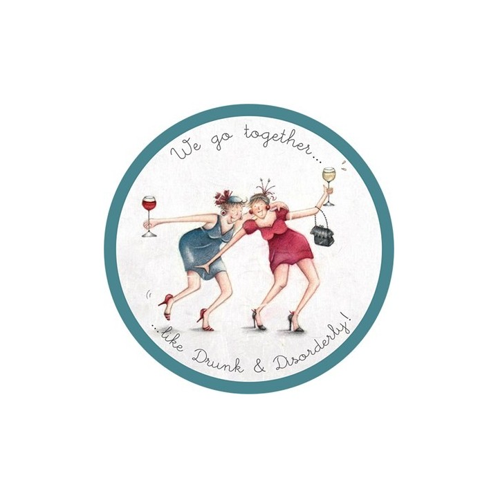 Round coaster - Drunk and Disorderly -  Berni Parker