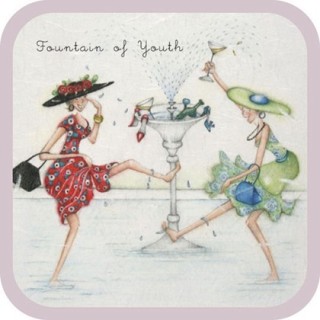 Vierkante onderzetter - Fountain of Youth -  Berni Parker