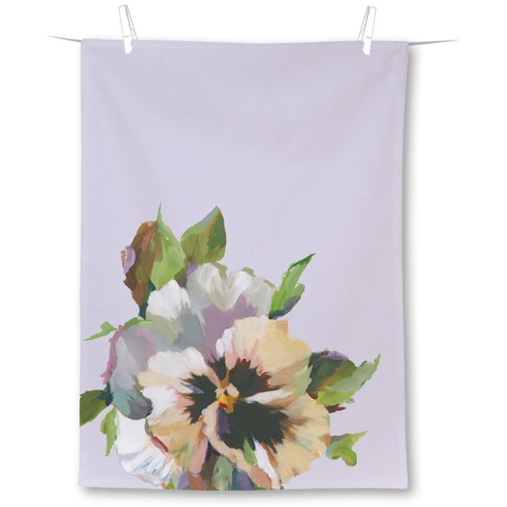 Tea Towel - Martha - Lilac - Flowers - IHR