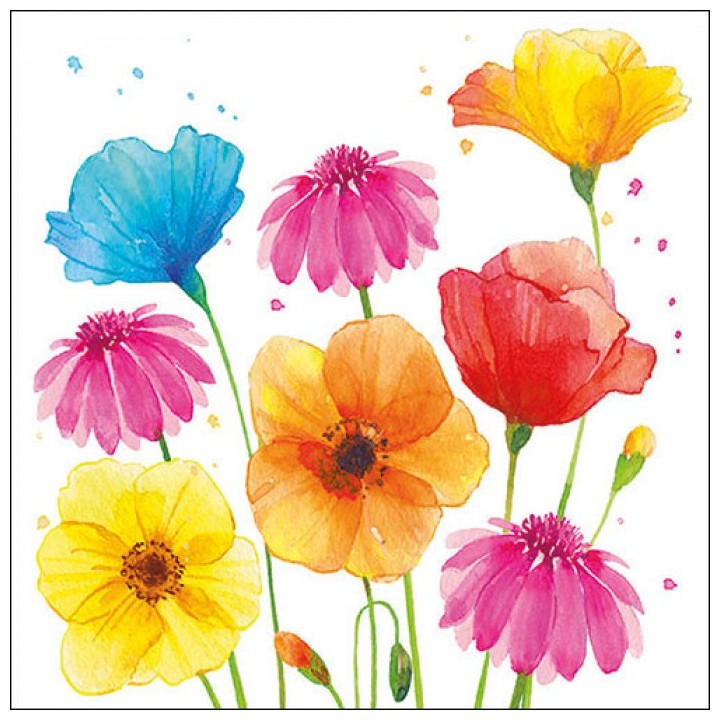 paper lunch napkins - Colourful summer flowers - Ambiente