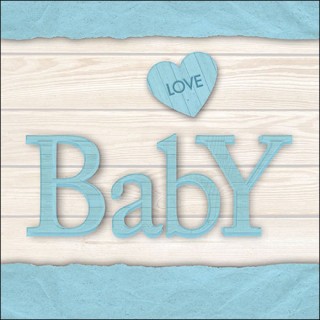 1 pakje papieren lunch servetten -  Baby love boy - Ambiente