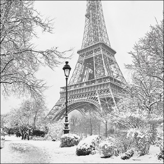 papieren lunch servetten - Winter in Paris - Ambiente - winter