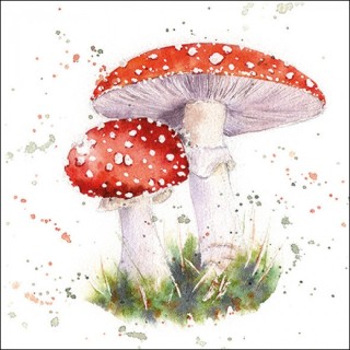 papieren lunch servetten - Painted fly agaric - Ambiente - Herfst