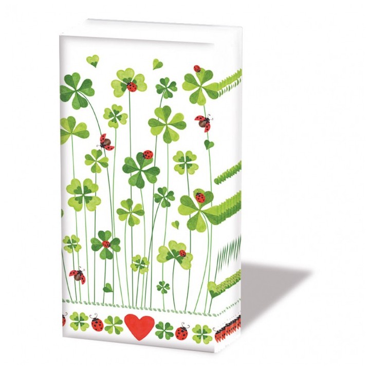 1 Pack Paper Handkerchiefs - Good luck - Ambiente - Clover 4