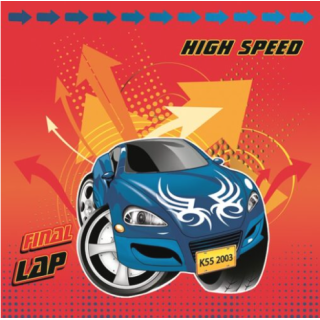 1 Pack paper lunch napkins - Car - Daisy