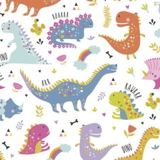 1 Pack paper lunch napkins - Funny Dinosaurs - Daisy