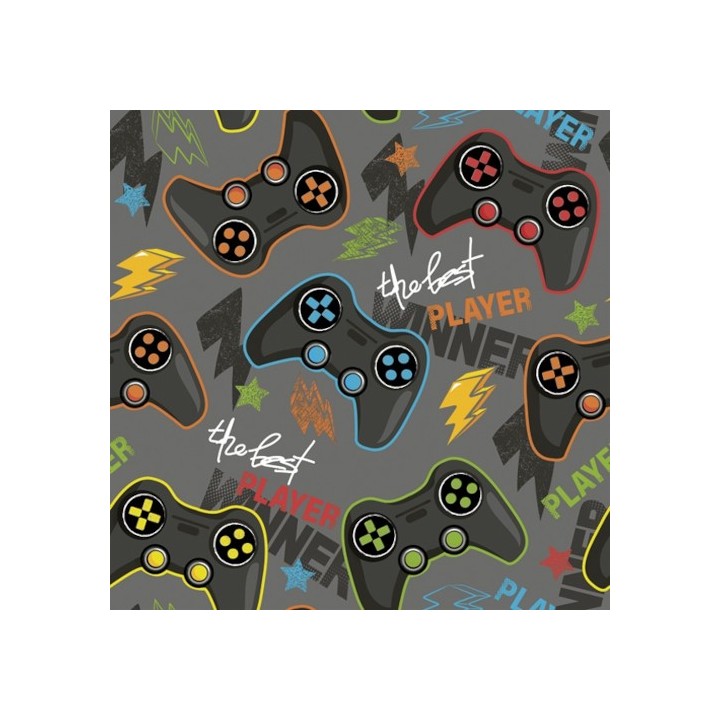 1 Pack paper lunch napkins - Joystick Game - Daisy