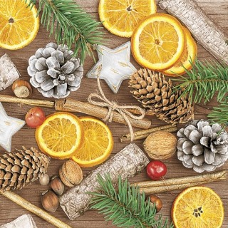 papieren lunch servetten - Winter Decorations with Cinnamon and Nuts - Maki