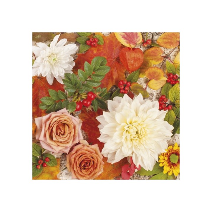 Maki - Lunch Napkins - Autumn flowers