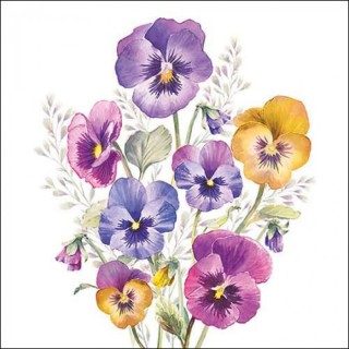paper lunch napkins - Pansies