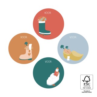 Stickers - Sinterklaas - Shoe -12 stickers