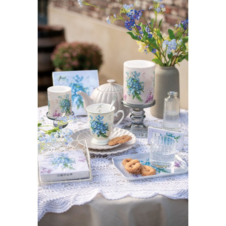 Tea towel - Laura - Blue flowers - Ambiente