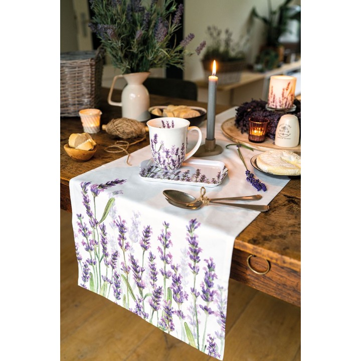1 Pack Paper Lunch Napkins - Lavender Shades White - Ambiente