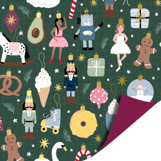 Wrapping Paper - Xmas Nutcracker Green - Red | Geschenkenlaantje