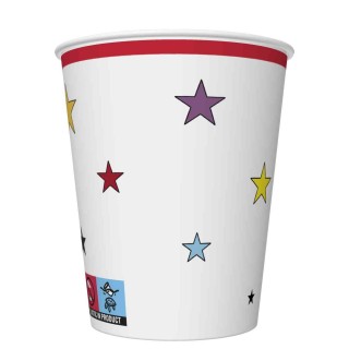 Papieren bekers - Cartoon Cars - Daisy - Sterren