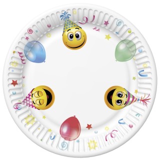 Papieren bordjes - Smile icons and balloons