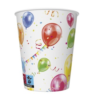 8 Paper cups - Balloons