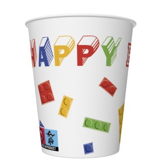 Papieren bekers - Building Blocks Birthday