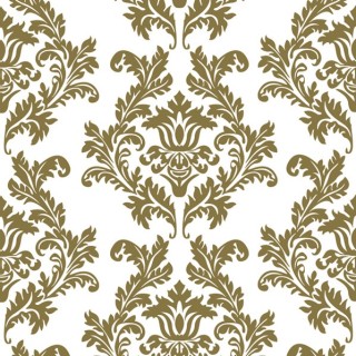 Maki - paper lunch napkins - White & gold Wallpaper