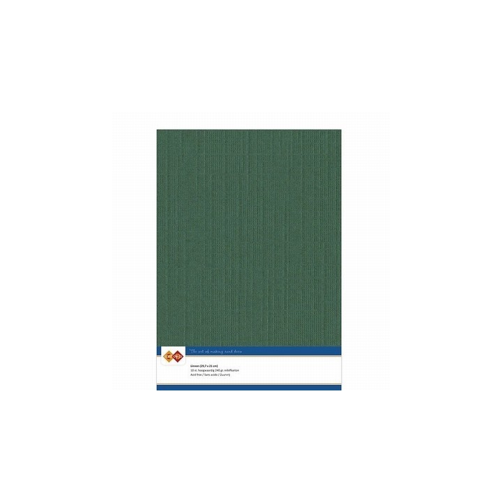 Card Deco, Linen cardboard, Christmas green, 29,7 x 21 cm - A4 - LKK-A423