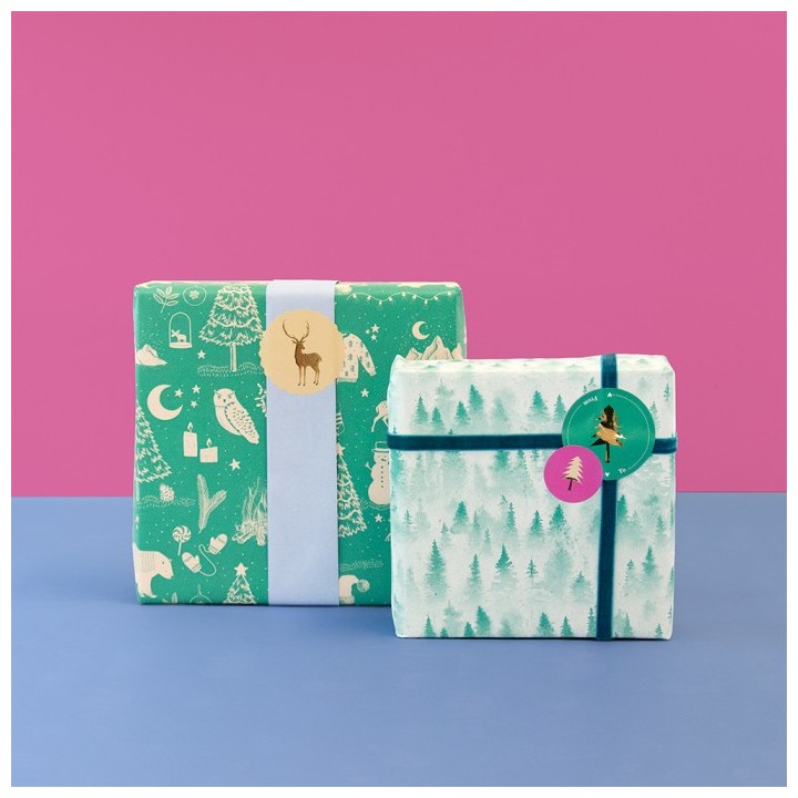 HOP - cadeaupapier 70cm breed - X-mas - Winter Forest