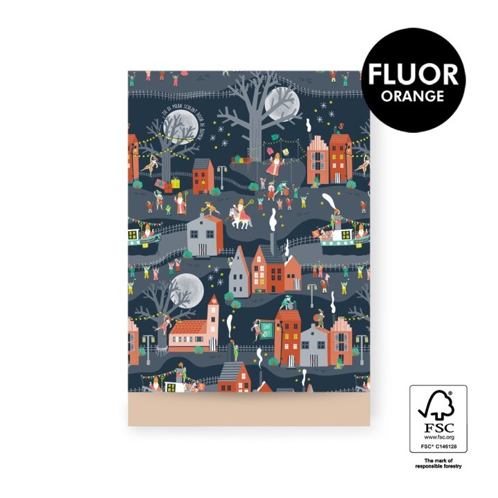 HOP - Cadeau zakje 17 x 25cm - Sint - Intocht - Nude