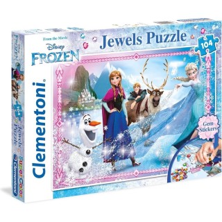 Jigsaw Puzzle - 104 Pieces - Jewels Frozen - 6+