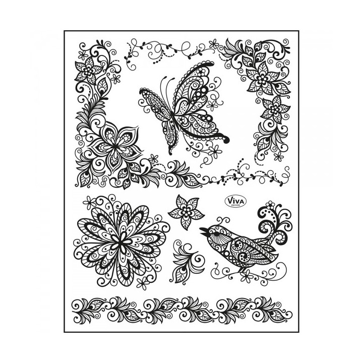 Viva Decor - Clear Stamp - Scribble Butterfly